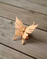 Nalvion Peach Matte Butterfly Hair Claw Clip – Strong Grip | Korean Style | Premium Finish