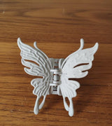 Nalvion Grey Matte Butterfly Hair Claw Clip – Strong Grip | Korean Aesthetic | Premium Finish