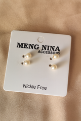 Classic Pearl Stud Set — Minimal, Elegant & Everyday Perfect.