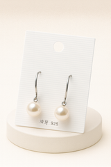 Nalvion – Classic Pearl Drop Earrings (Silver 925 Hook)