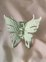 Nalvion Mint Green Matte Butterfly Hair Claw Clip – Strong Grip | Korean Aesthetic | Premium Quality