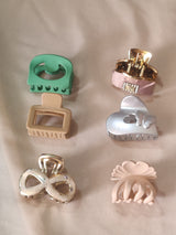 Luxury & Pastel Hair Claw Clips – Set of 6 | Strong Grip | Mixed Shapes Collection
