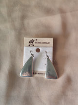 Minimalist Silver Geometric Drop Earrings — Modern, Sleek & Effortlessly Stylish