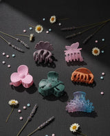 Nalvion Aesthetic Hair Claw Collection – Matte, Speckled & Pastel Designs