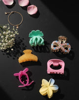 Nalvion ColorPop Hair Claw Collection – Trendy & Strong Grip Clips