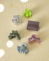 Mini Hair Claw Clip Set – Flower, Heart, Bow & Butterfly | Strong Grip | Daily Use