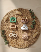 Luxury & Pastel Hair Claw Clips – Set of 6 | Strong Grip | Mixed Shapes Collection