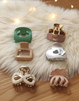 Luxury & Pastel Hair Claw Clips – Set of 6 | Strong Grip | Mixed Shapes Collection