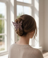 Nalvion Mocha Brown Matte Butterfly Hair Claw Clip – Strong Grip | Premium Korean Aesthetic