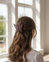 Nalvion Mocha Brown Matte Butterfly Hair Claw Clip – Strong Grip | Premium Korean Aesthetic
