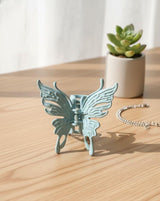 Nalvion Sky Blue Matte Butterfly Hair Claw Clip – Strong Grip | Korean Aesthetic | Premium Finish