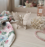 Nalvion Matte Butterfly Hair Claw Clip – Cream Color | Strong Grip | Premium Quality