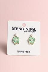 ⭐ NALVION – Mint Blossom Pearl Stud Earrings