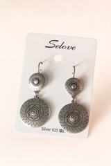 Vintage Tribal Silver Drop Earrings – Silver 925 Hook