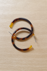 Tortoise Shell Acrylic Hoop Earrings