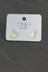 Gold Tree Stud Earrings – Silver 925