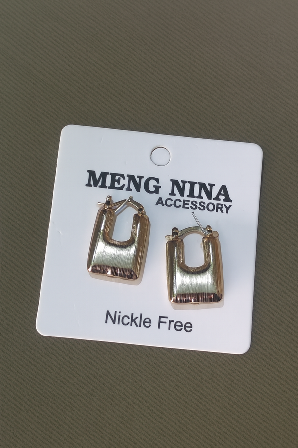 Gold Geometric Mini Hoop Earrings