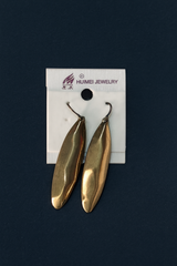 Gold Elongated Drop Earrings