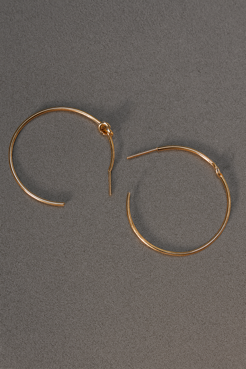 Classic Thin Gold Hoop Earrings
