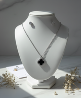 ⭐ Elegant Clover Pendant Set – Gold & Silver Edition