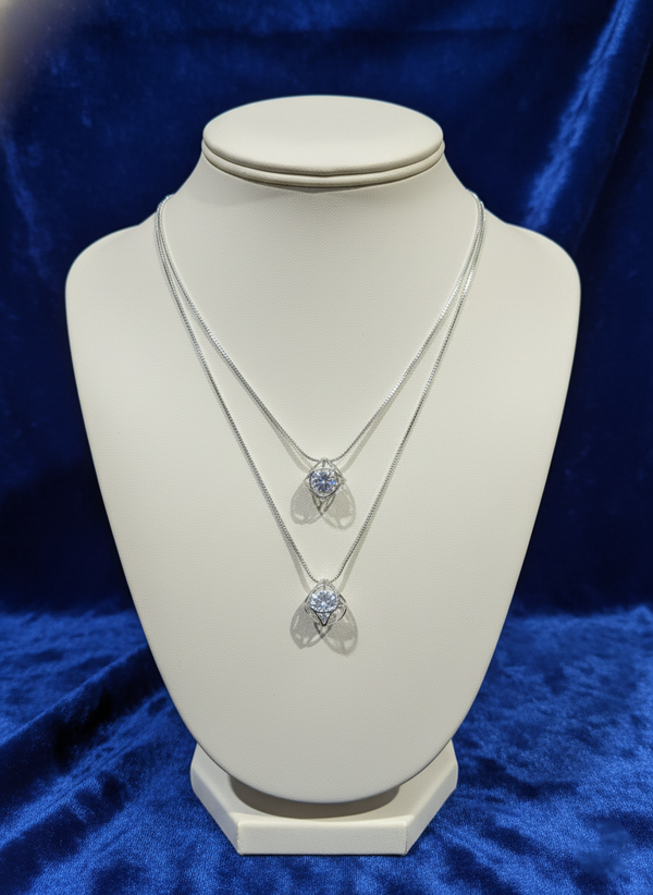 Grace Sphere Crystal Necklace – Dual Layer Edition 💫