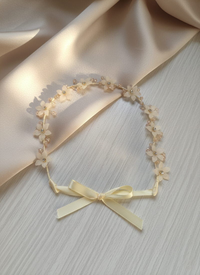 Nalvion Floral Headbands (White, Gold, Multicolor)