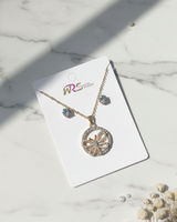 🦋 Elegant Dragonfly Pendant Set – Gold Tone