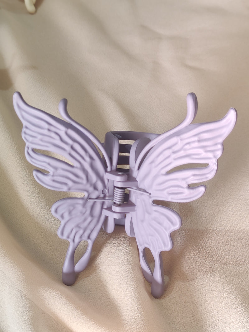 Nalvion Lavender Matte Butterfly Hair Claw Clip – Strong Grip | Korean Aesthetic | Premium Finish