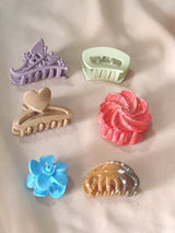 Nalvion 6-Piece Premium Mixed Hair Claw Clip Set – Korean Aesthetic | Strong Grip | Daily Wear Collection