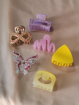 Nalvion Premium Hair Claw Clip Set – 6 Unique Designs (Limited Edition)