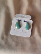 ⭐ NALVION – Teal Drop Gloss Stud Earrings