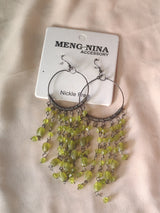 ⭐ NALVION – Neon Beaded Hoop Fringe Earrings