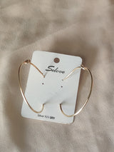 Nalvion – Minimalist Gold Wire Hoops (Silver 925 Pin)