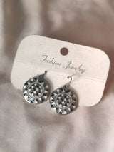 Nalvion – Black Antique Round Tribal Earrings