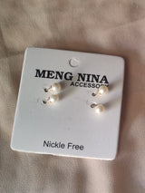 Classic Pearl Stud Set — Minimal, Elegant & Everyday Perfect.