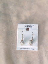 Crystal Ball Dangle Earrings – Silver Sparkle