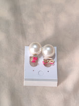 Elegant Pearl Bow Stud Earrings