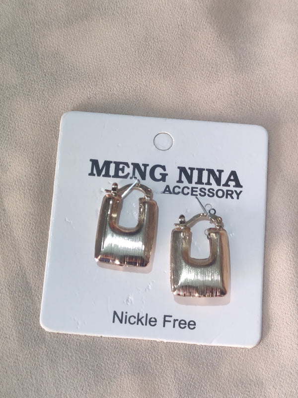 Gold Geometric Mini Hoop Earrings