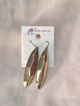 Gold Elongated Drop Earrings