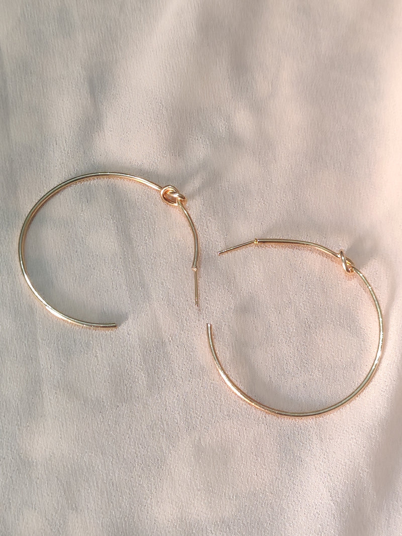 Classic Thin Gold Hoop Earrings