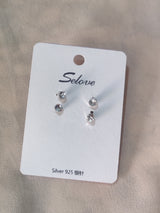 Selove Silver 925 Mini Stud Earrings — 2 Pair Set