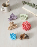 Nalvion 6-Piece Premium Mixed Hair Claw Clip Set – Korean Aesthetic | Strong Grip | Daily Wear Collection