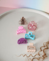 Nalvion 6-Piece Premium Mixed Hair Claw Clip Set – Glossy, Matte, Floral & Bow Designs | Korean Aesthetic | Strong Grip