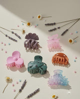 Nalvion Aesthetic Hair Claw Collection – Matte, Speckled & Pastel Designs