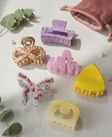 Nalvion Premium Hair Claw Clip Set – 6 Unique Designs (Limited Edition)