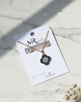 ✨ Black Clover Pendant & Earrings Set – Premium Edition (Golden)