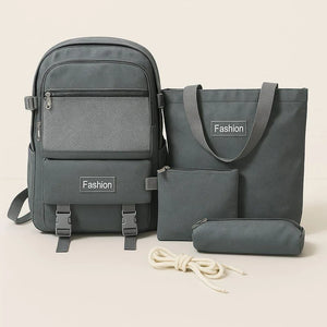 Multipurpose Backpack Set (4-in-1 Combo) – Stylish & Durable Nylon Bags