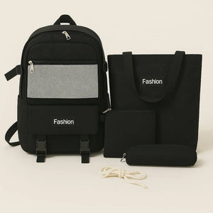 Multipurpose Backpack Set (4-in-1 Combo) – Stylish & Durable Nylon Bags