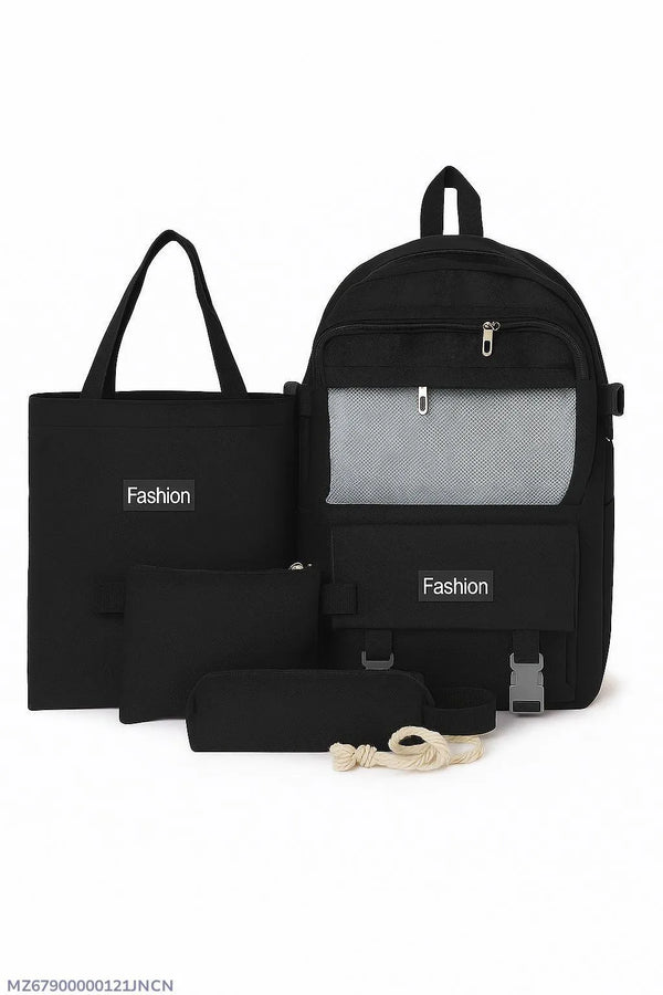 Multipurpose Backpack Set (4-in-1 Combo) – Stylish & Durable Nylon Bags
