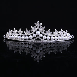 Rhinestone Bridal Jewelry Set – 3-Piece Crown, Necklace & Earrings | Korean Handmade Crystal Design